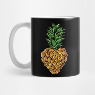 Pineapple Heart Valentines Day Gift For Men Women T-Shirt Mug